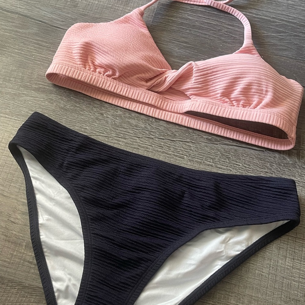 Pink and Navy Bikini